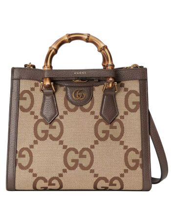 Gucci Diana Jumbo GG Small Tote Bag 660195 Brown